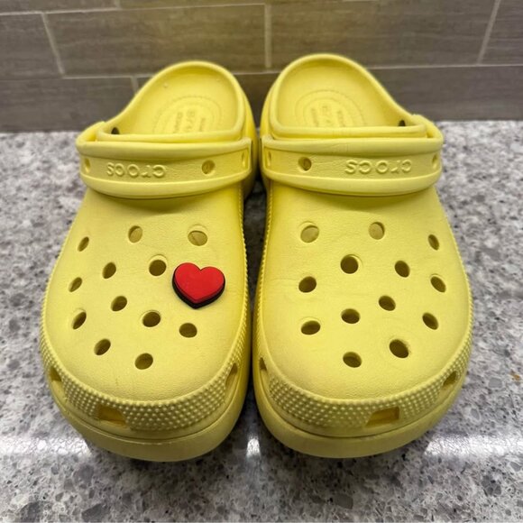 Women’s Yellow‎ Classic Platform Crocs Clogs-Size 8 - Picture 9 of 9